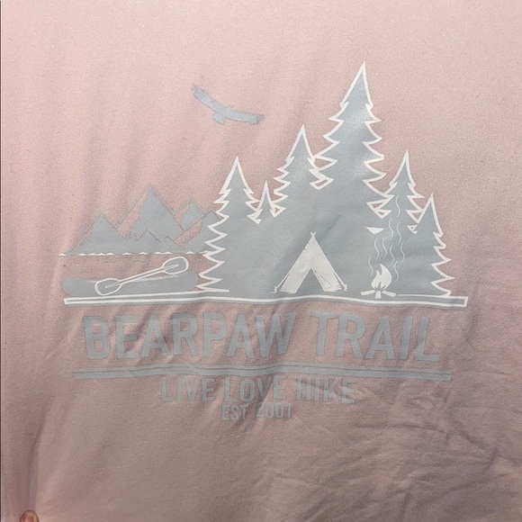 NWOT Women's Bearpaw Trail Pink Graphic Sleep Tee - Picture 3 of 6